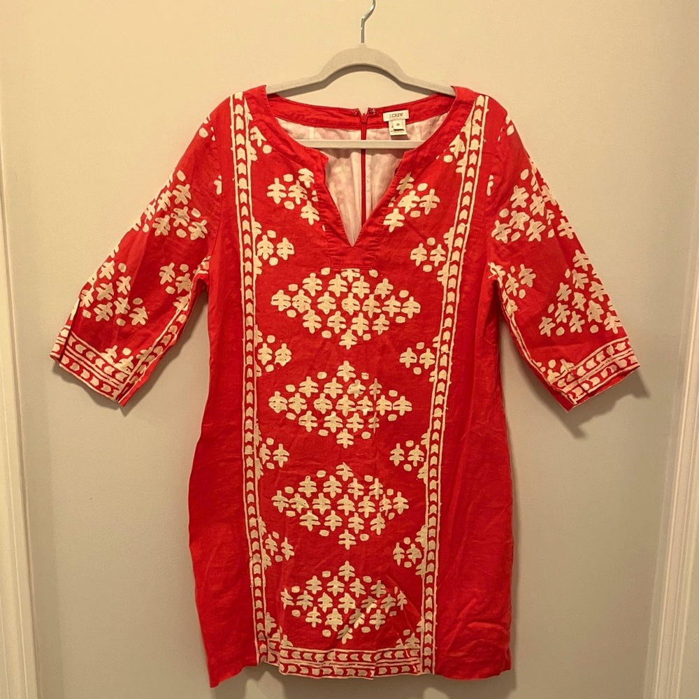 J Crew 100 percent linen dress